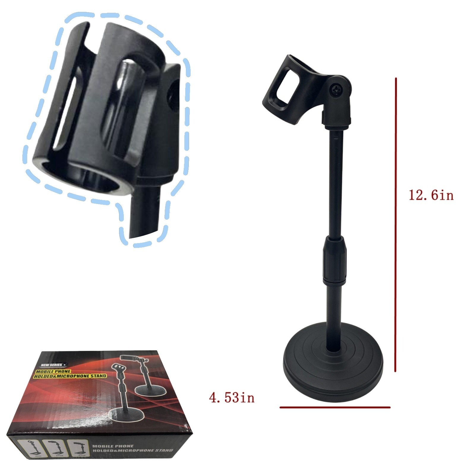 Desktop Microphone Lifting Stand Adjustable Mobile Phone Holded&Microphone Stand