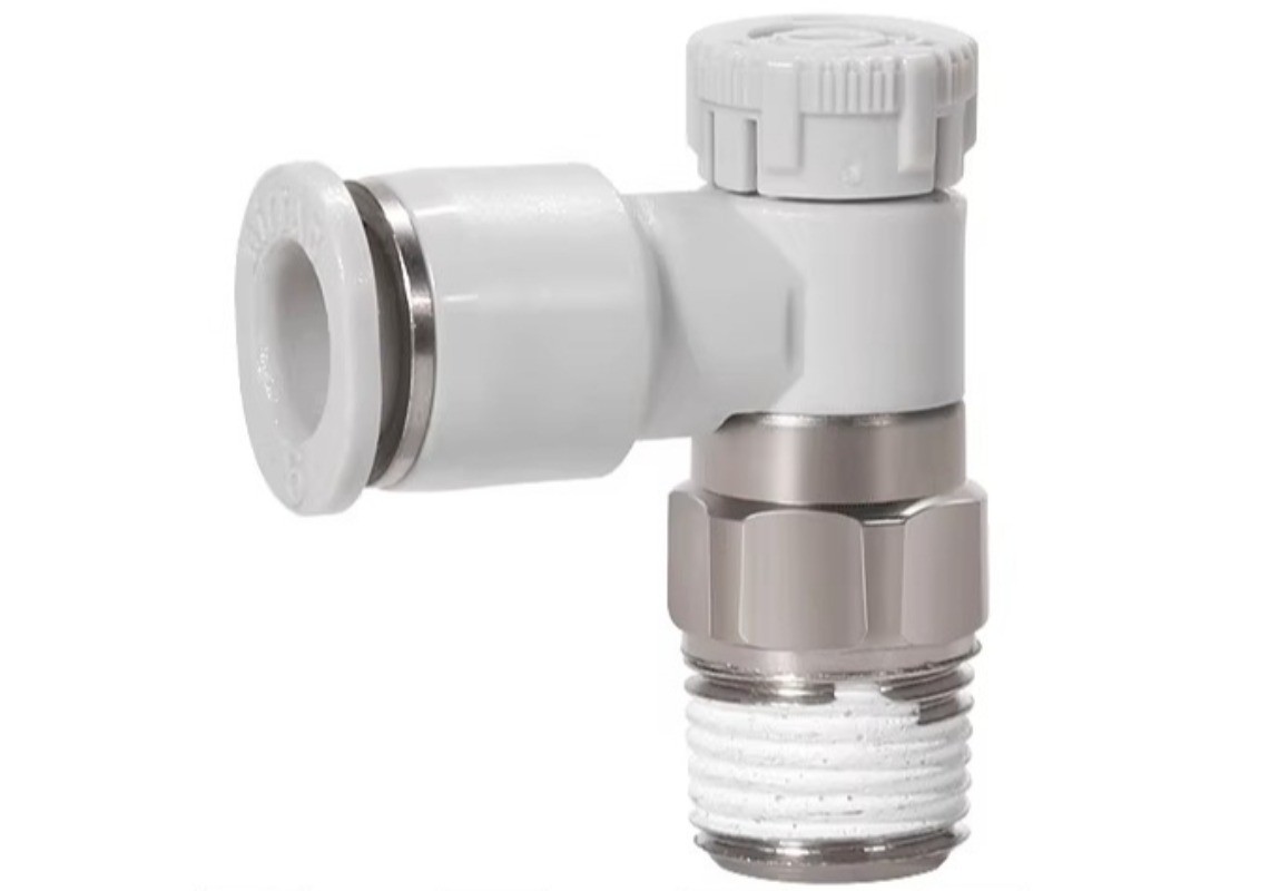 10pcs AirTAC PTL401A-M Push Lock Type Joint Speed Regulating Valve