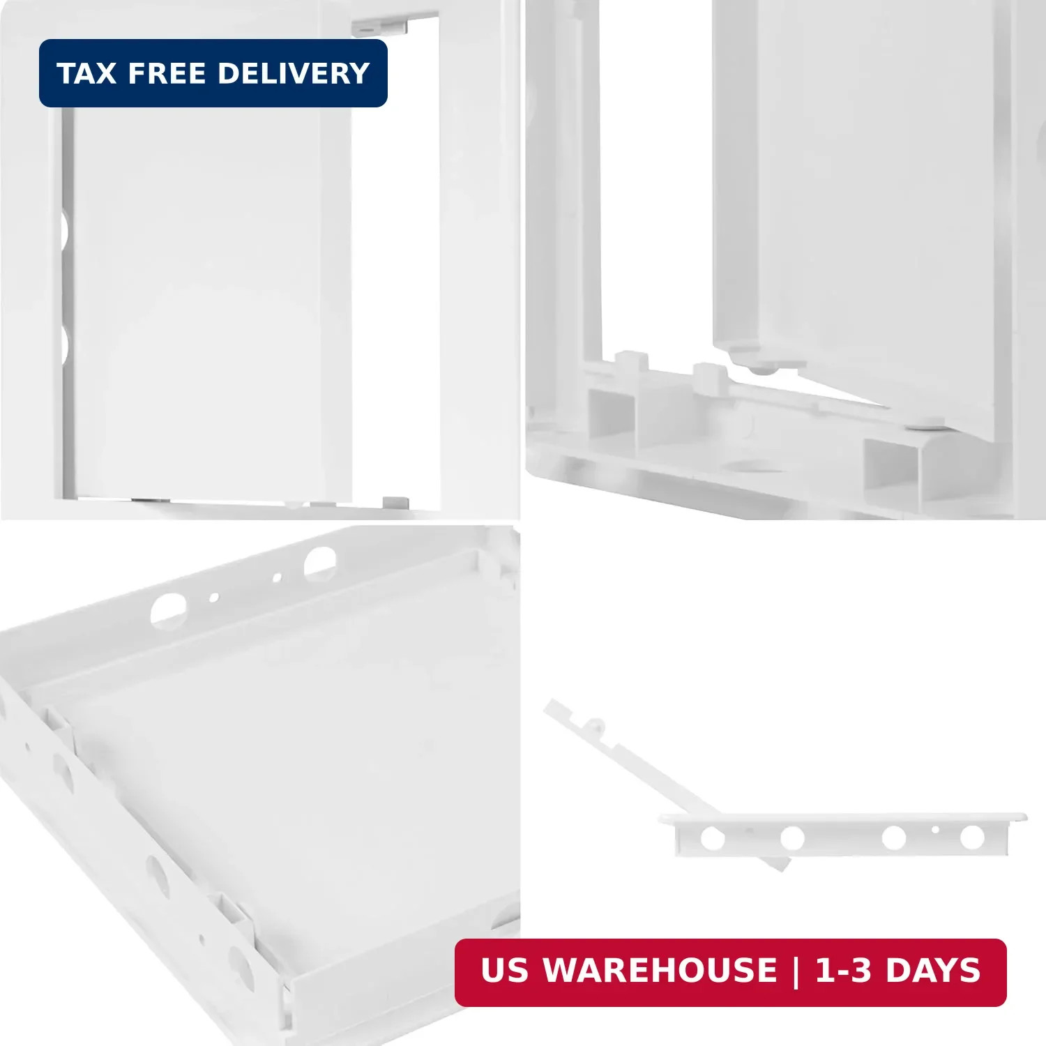 8 x 12 Access Panel for Drywall and Ceiling - White ABS Plastic Door Panel, Wall
