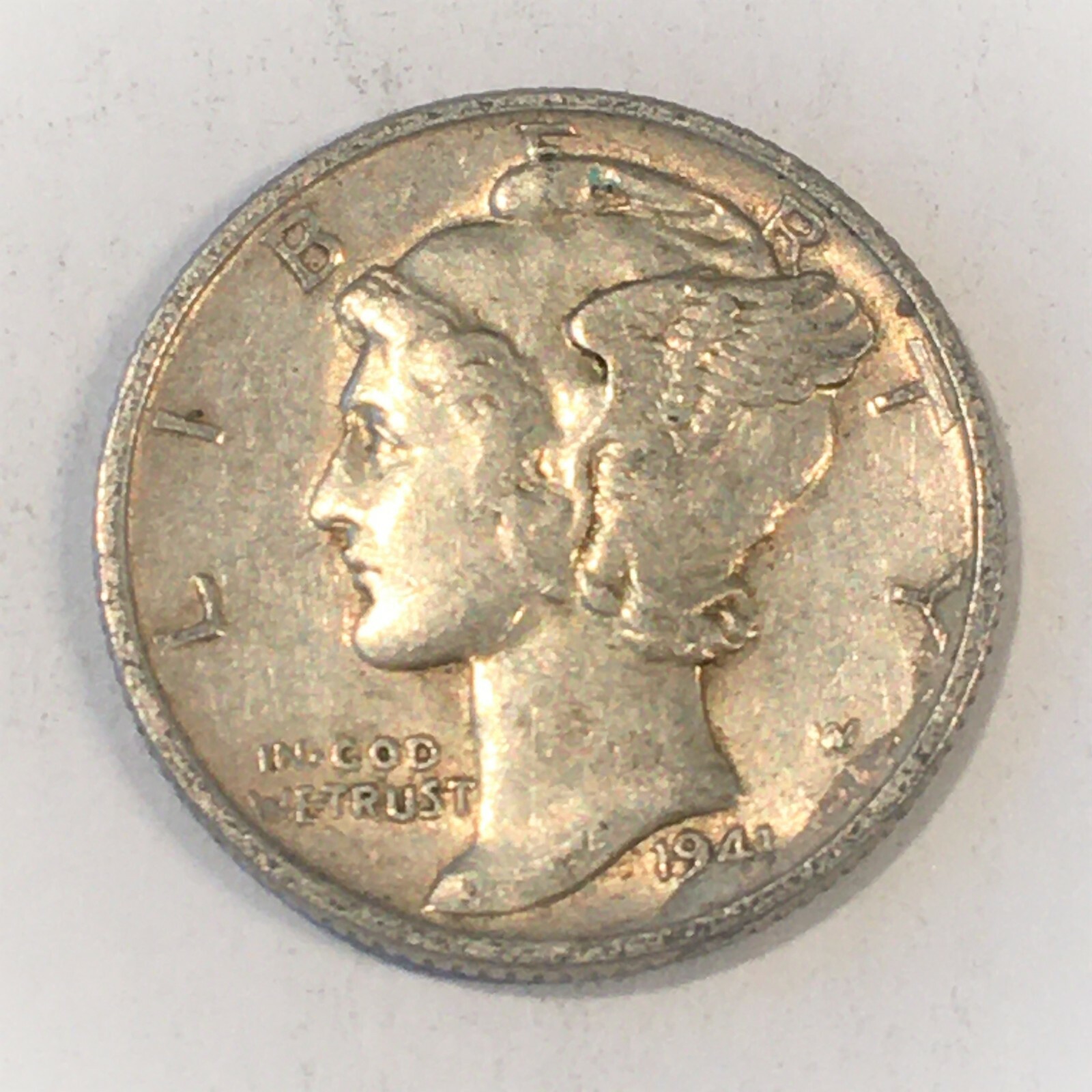 1941 Silver Mercury Dime - High Quality Scans #L750