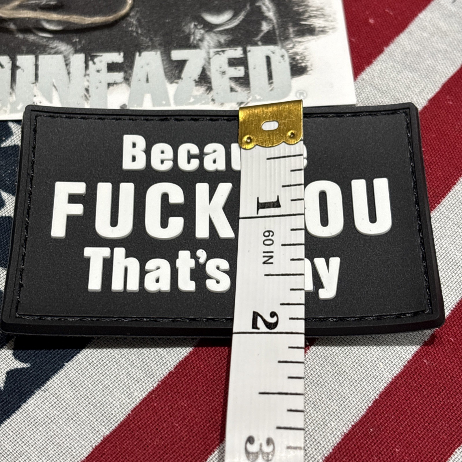 Because That’s Why Blk Wh Morale Tactical Hook & Loop Patch High Quality 3d PVC