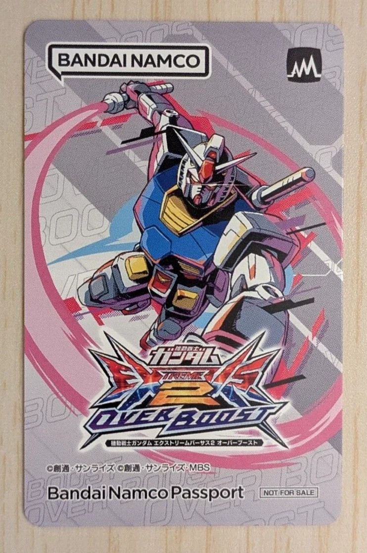 Unused Bandai Namco BANAPASSPORT Card Gundam Extreme Vs. 2 Overboost Passport