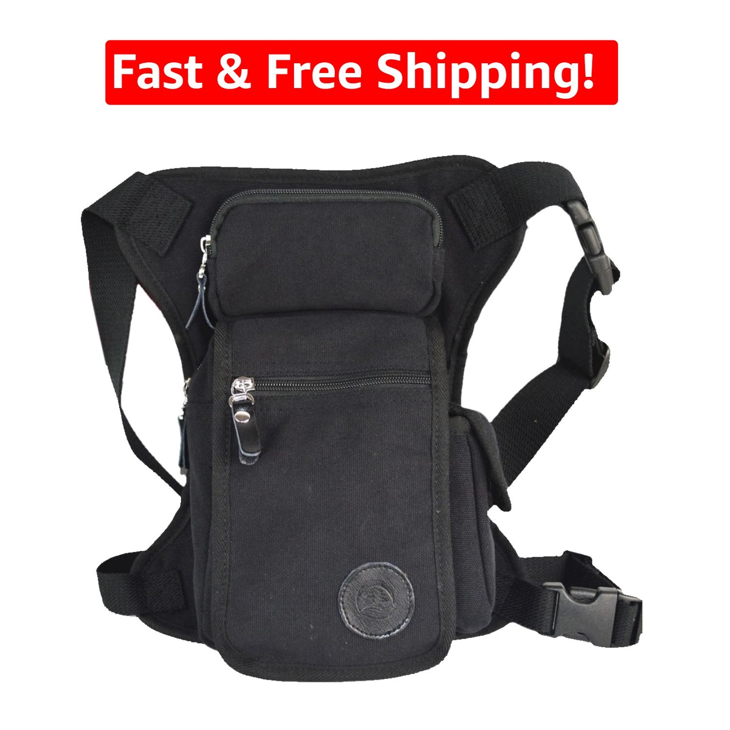Classic Canvas Drop Leg Bag with Adjustable Straps - Ideal for Daily Adventures