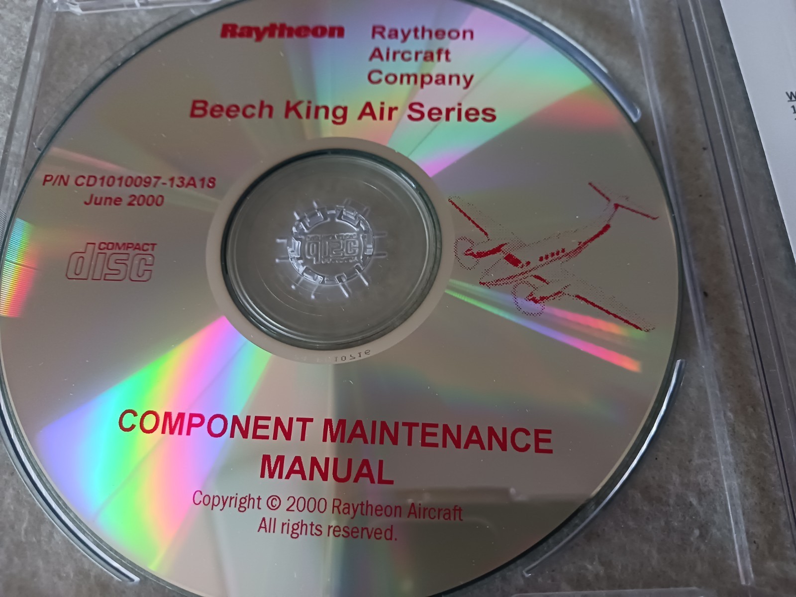 Beech King Air Series Component Maintenance Manual CD 1010097-13A18