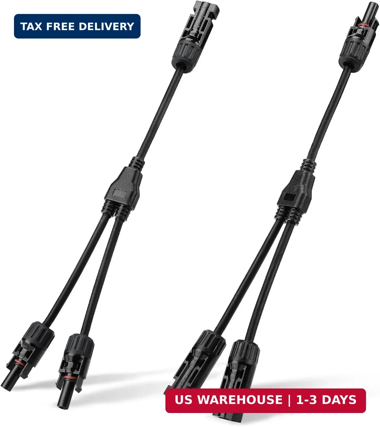 Y-Type Solar Branch Connectors for Parallel Solar Panel Adapter Connections, 1-P