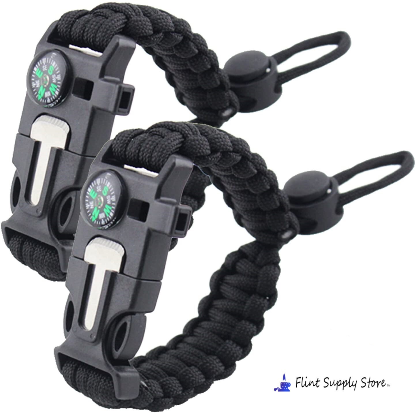 Survival Paracord Bracelet and 5-in-1 Multi Tool Camping Gear - Includes Compass