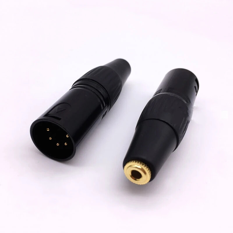 3.5mm Headphone Female to 5 Pin XLR Male Camera Monitoring Extension Connector