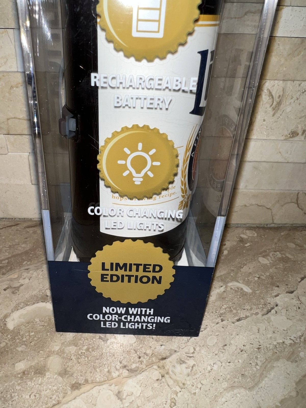 Miller Lite Bottle Bluetooth Speaker With Color Changing Led Lights LE