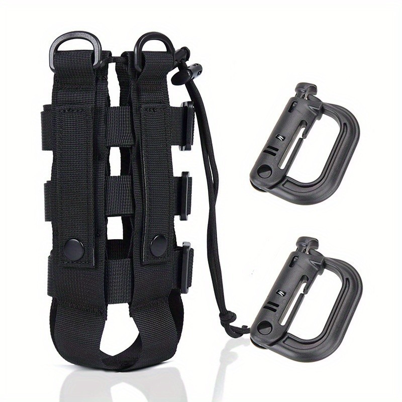 Tactical MOLLE Water Bottle Holder Adjustable Sports Water Bottle Bag with Two