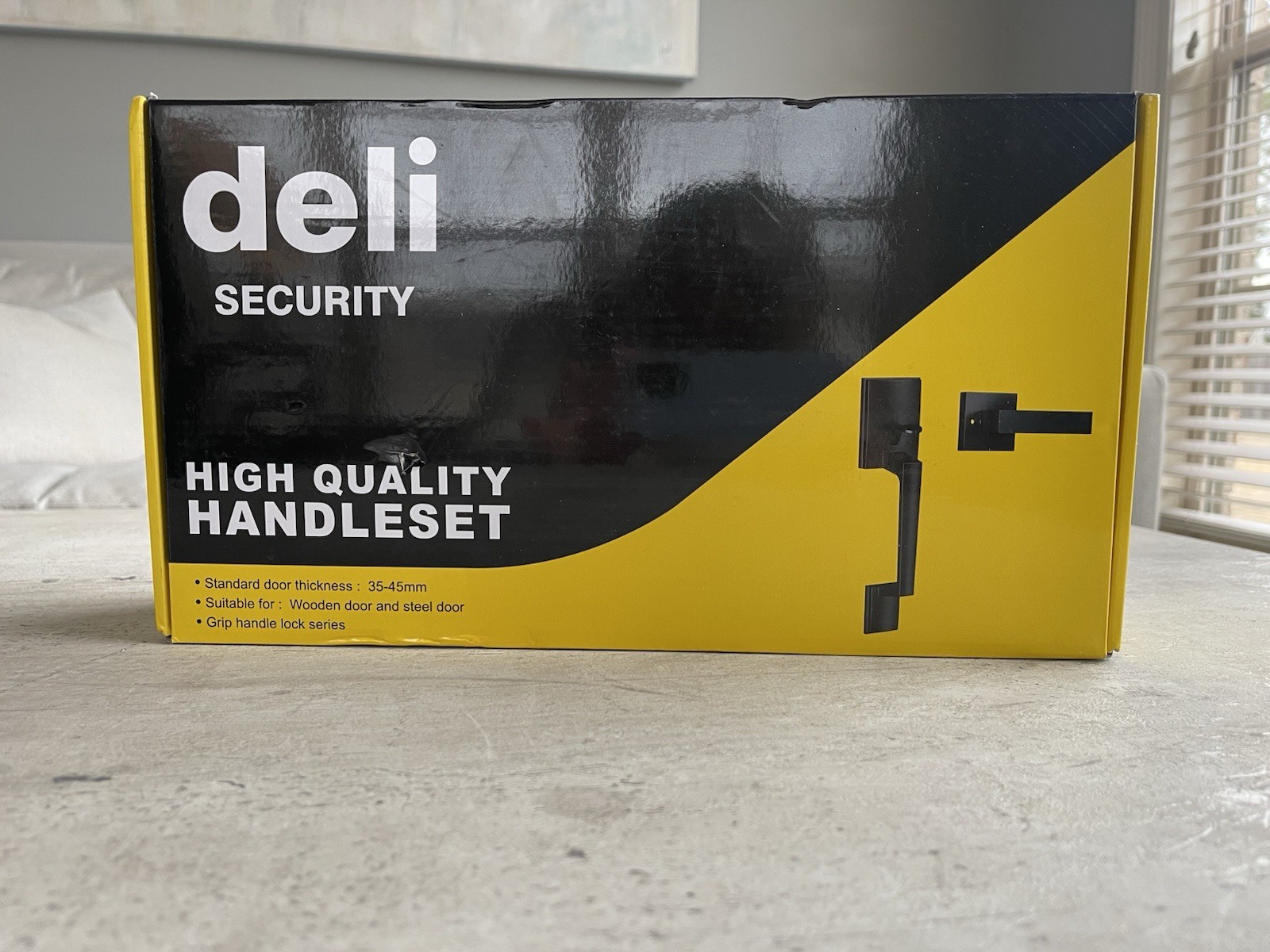 Deli Security High Quality Handleset for Wooden and Steel Door/Handles BLACK NEW