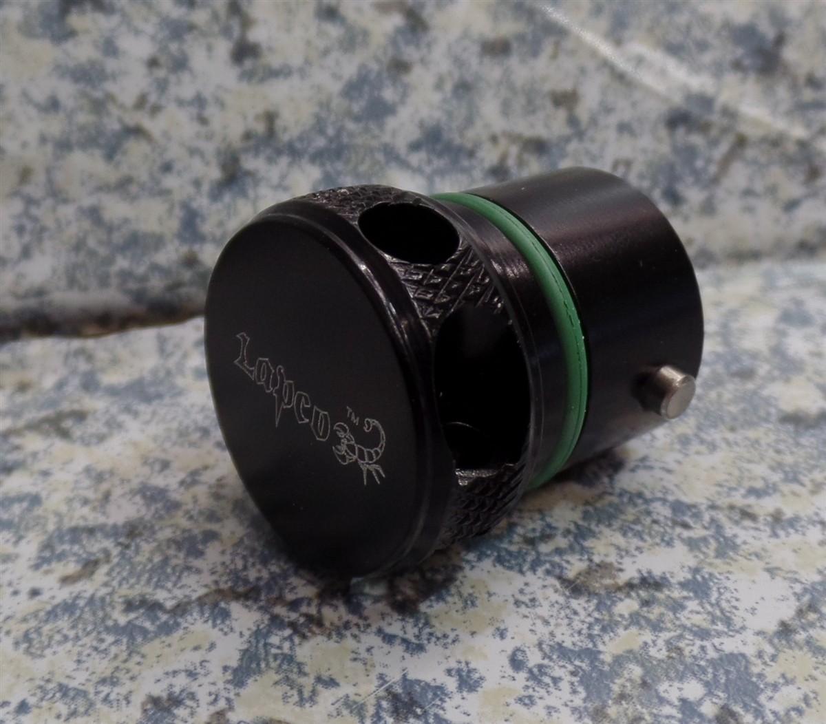 LAPCO Paintball Co2 Cap for TPX with Lanyard Hole & Logo NEW