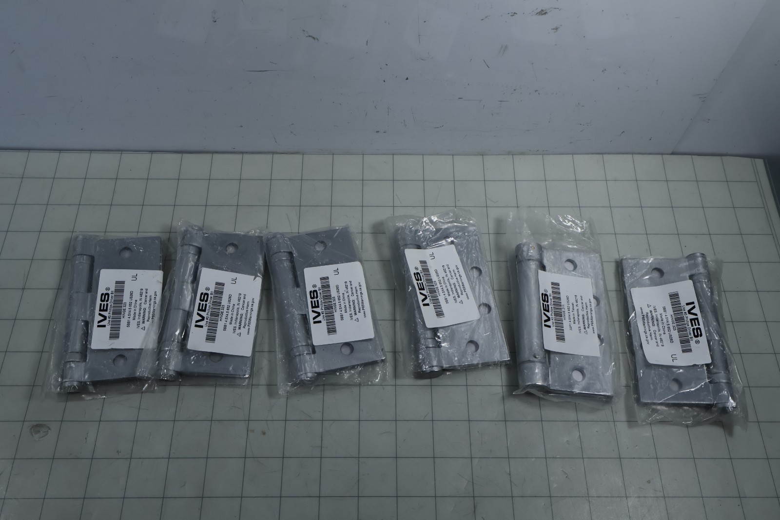 6-pk Ives Full Mortise 5-Knuckle Ball Bearing Door Hinge 5BB1 4.5x4.5 652 US26D
