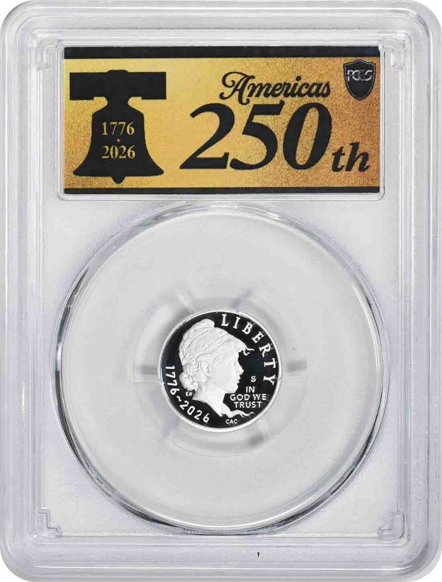 2026-S Emerging Liberty Ag Silver Dime 1776-2026 PR70DCAM FS PCGS Anniv Label