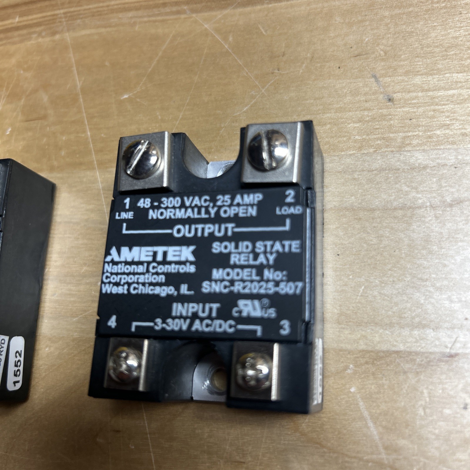 AMETEK SNC-R2025-507 Solid State Relay 3-30V AC/DC Control 300VAC 25A