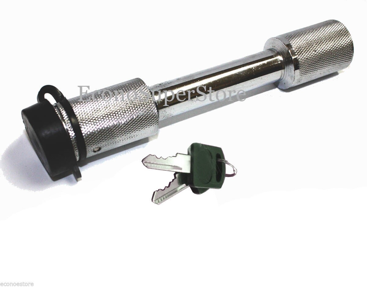 5/8" Hitch Key Pin Lock for Trailer RV Truck Hitch Receiver two keys w/ cover