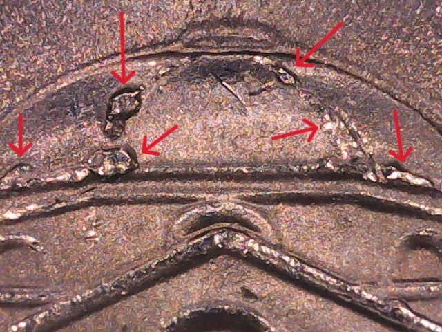 2020 - P - JEFFERSON NICKEL - ERROR - DIE CHIPS ON MONTICELLO DOME