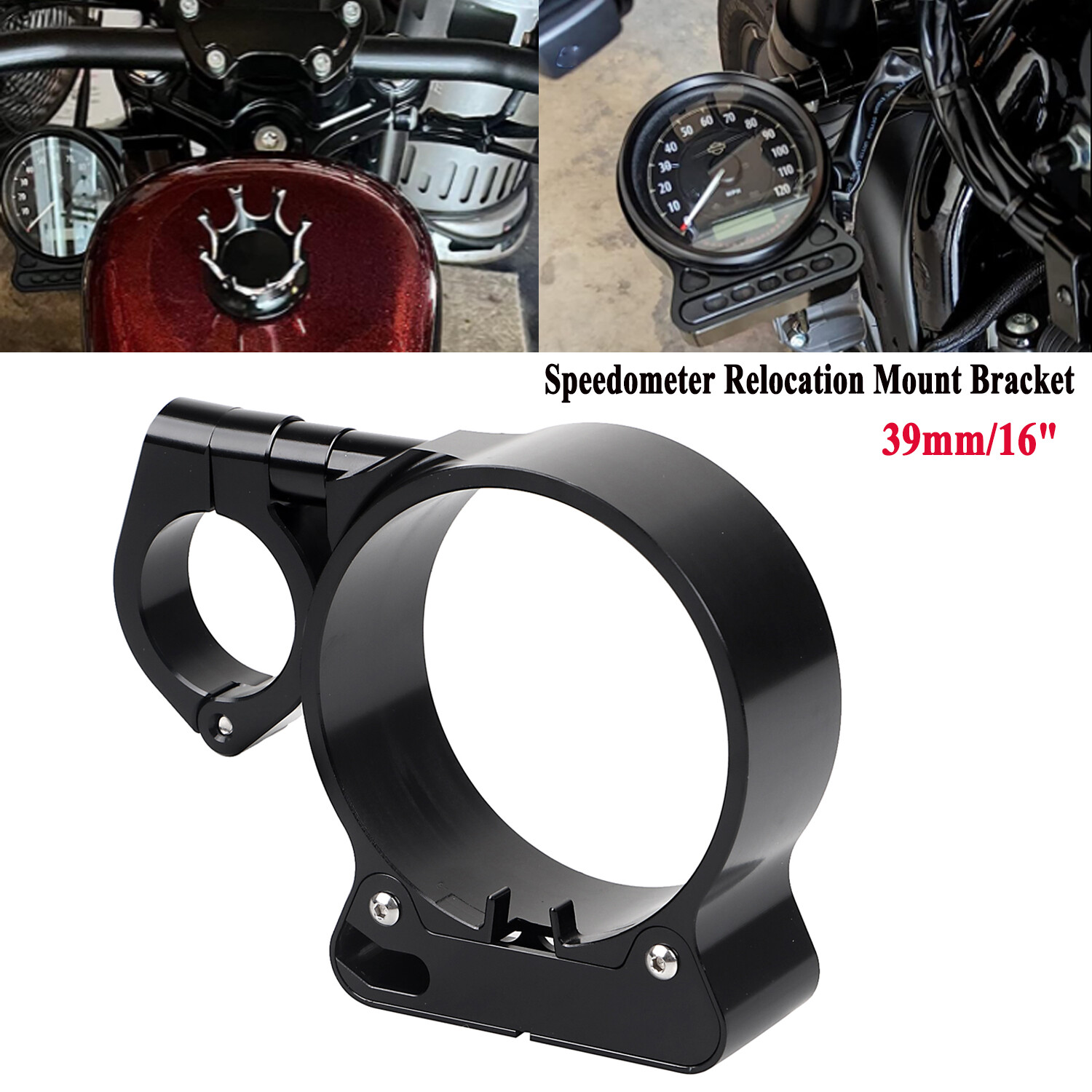 39mm/16" Side Mount Speedo Relocation Bracket For Harley Sportster 1200 XLH1200