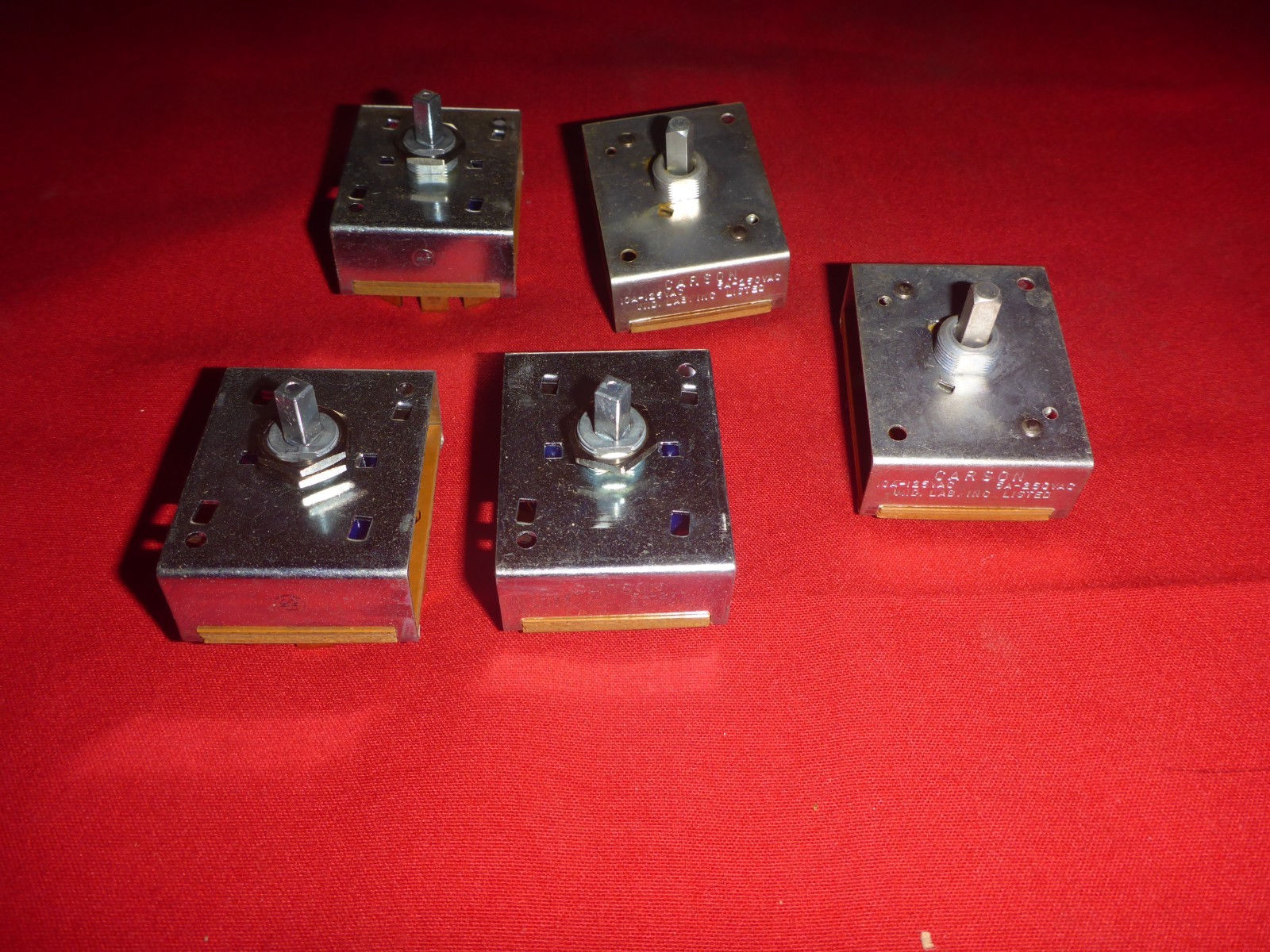 5 New Old Stock ROTARY SWITCH 10A 125 VAC 5A 250 V Carson D7 5A11 Electric Part