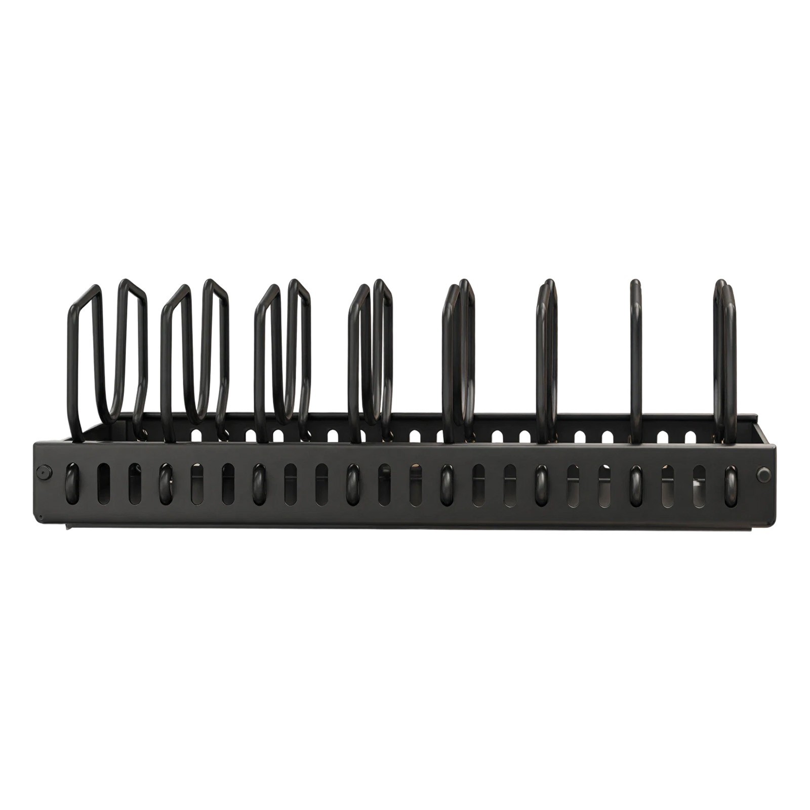 Kitchen Pans Organizer, Pull Out 8-Partition Pans Organizer with Slide Rails