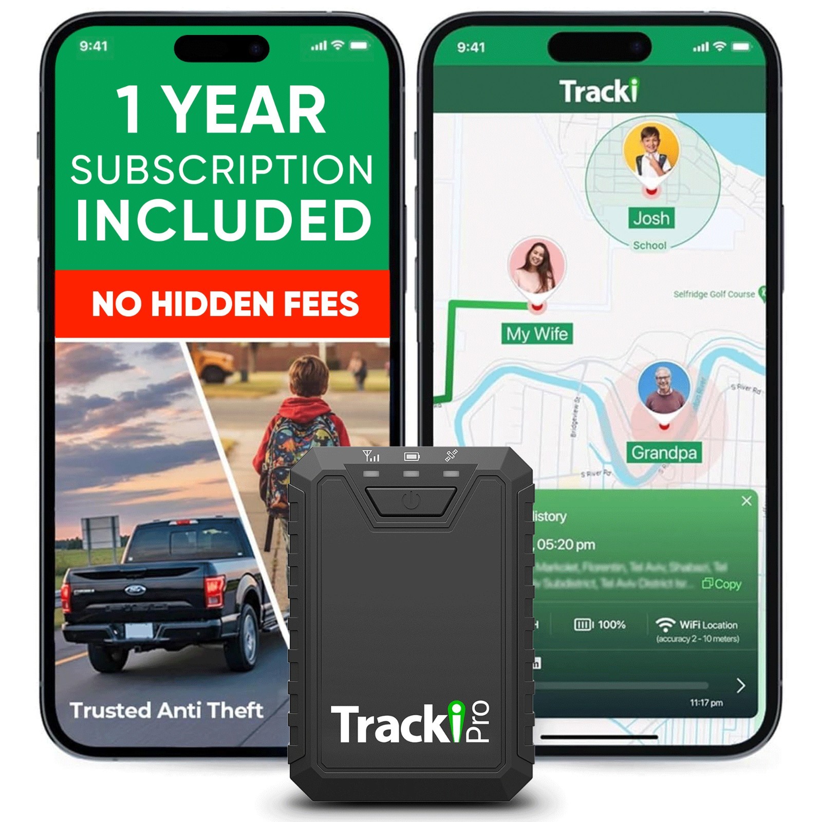 Tracki Pro GPS Tracker Car Vehicle Magnetic 4G 12 Month Subscription Included