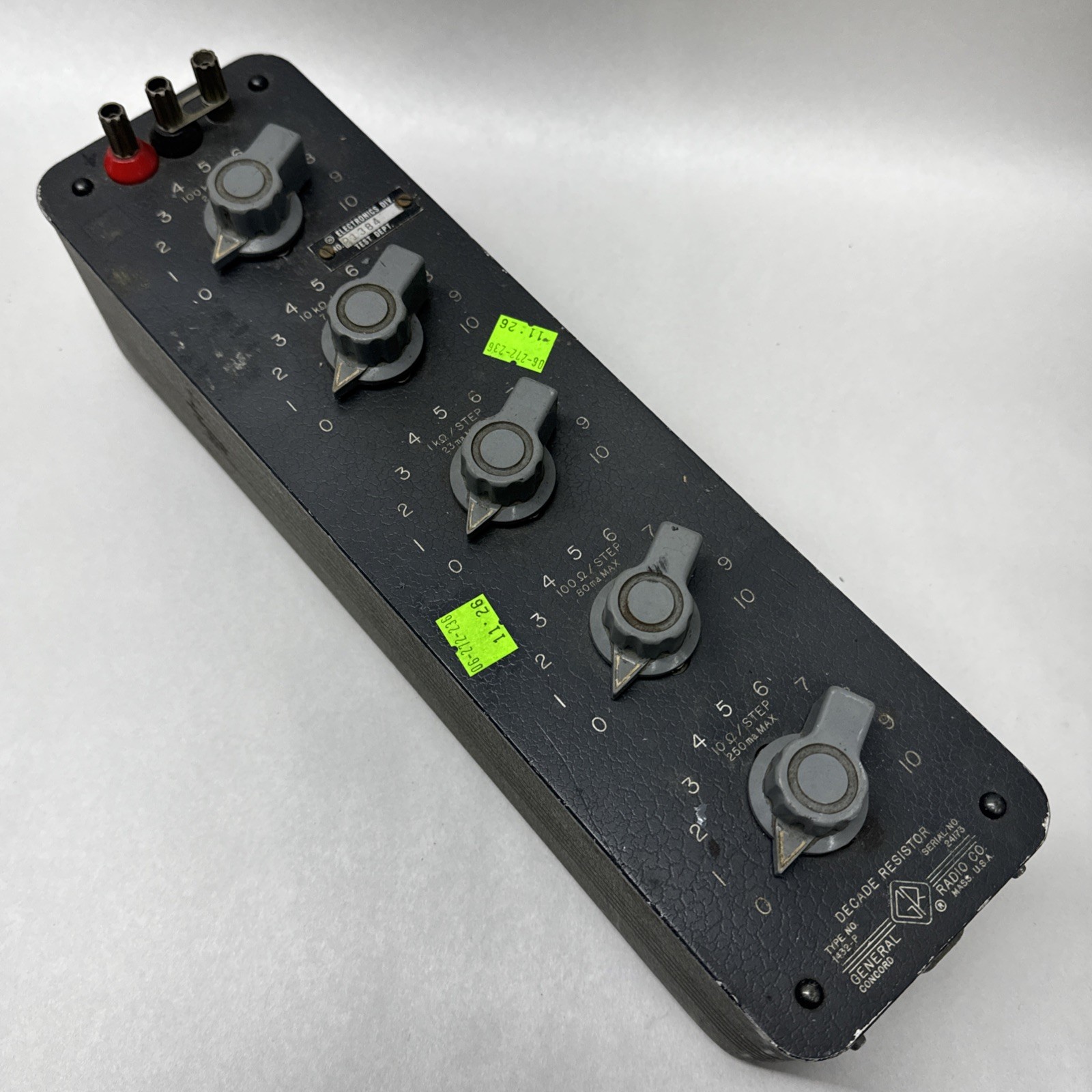 General Radio Co. Decade Resistor Type 1432P  Decade Resistor Step Box GenRad
