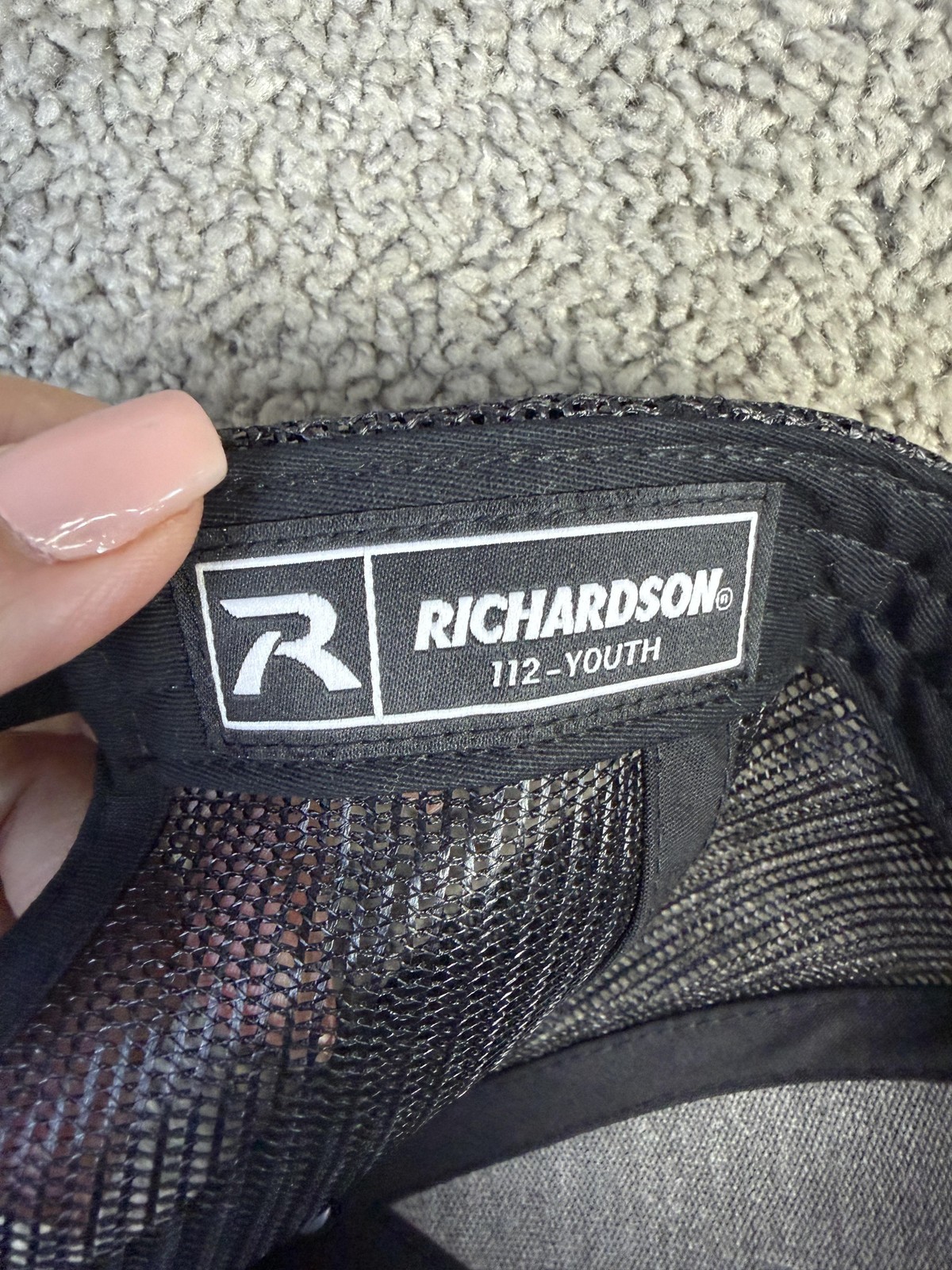 Richardson Hat Cap Snap Back Mens One Size Gray Trucker Mesh Back Adjustable
