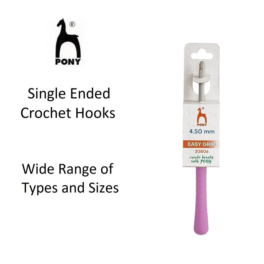 Pony Single Ended Crochet Hook Pin
