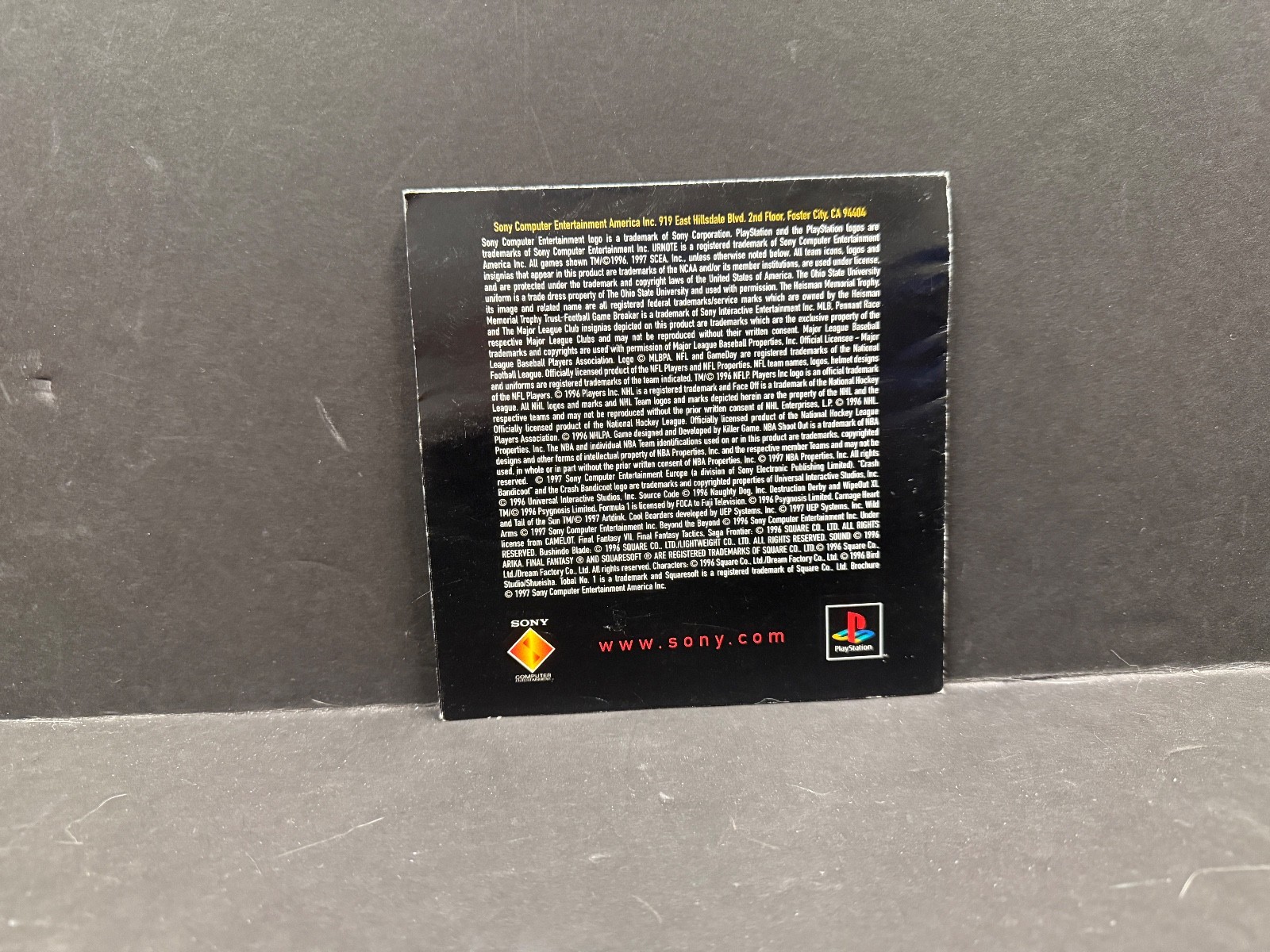 Original Playstation Fold-Out Advert Catalog Long-Box Insert Only Authentic