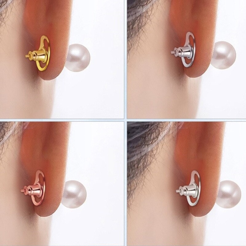 6pcs Mixed Color Earring Backs for Secure Hold on Heavy Ear Accessories