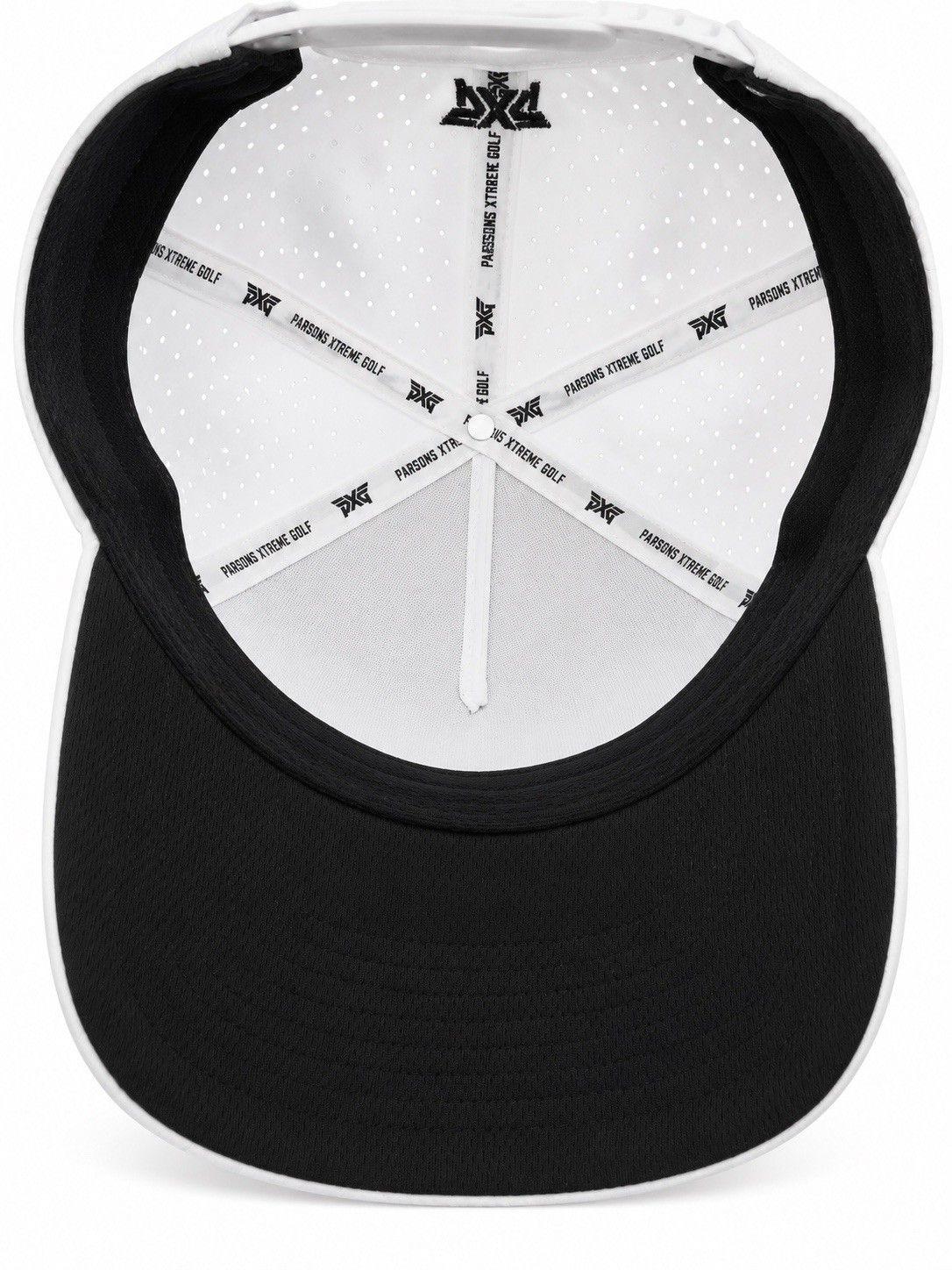 PXG GEN8 Performance Golf Hat White Adjustable Snapback Perforated Cap
