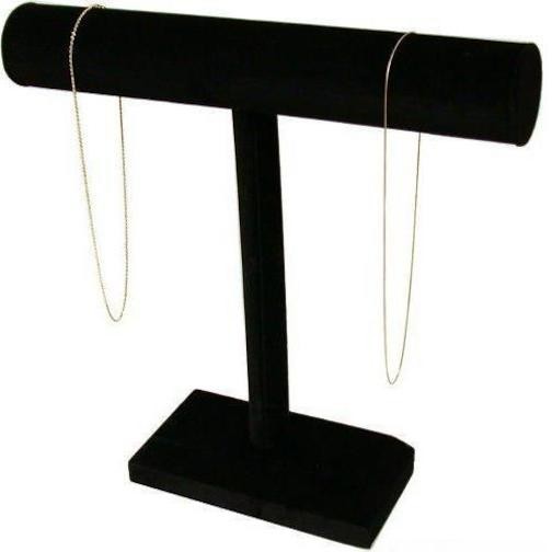 Black Velvet T-Bar Necklace Stand New Jewelry Display 12" x 12"