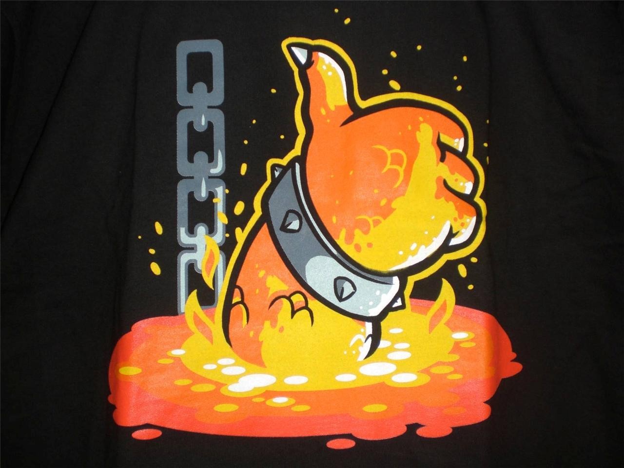 TeeFury Mario Bros LARGE Shirt "I'll be Back" Mario Bros Terminator MashUp NAVY