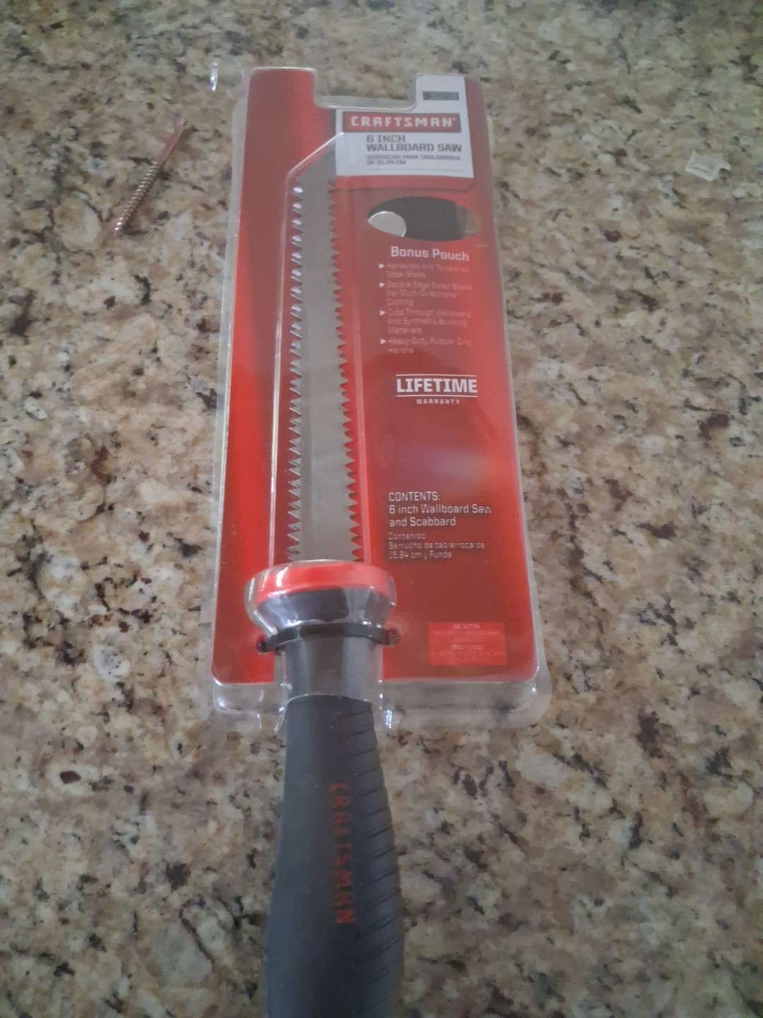 New Craftsman 6" Double Edge Wallboard Saw with Bonus Pouch 9-36256