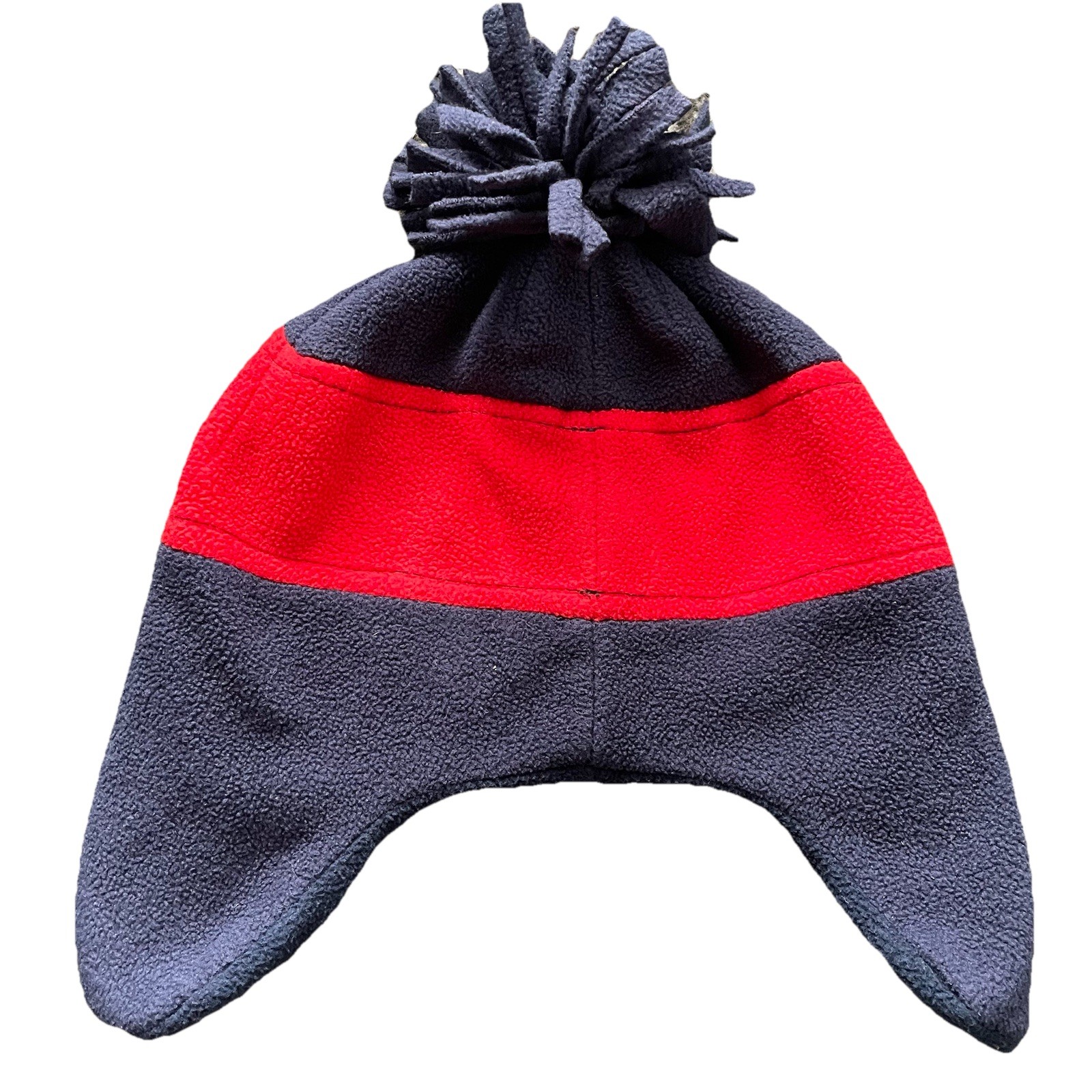 Kid’s PLACE Colorblock Fleece Beanie w/Ear Flaps & Pom Pom, XS/TP (6-12m)