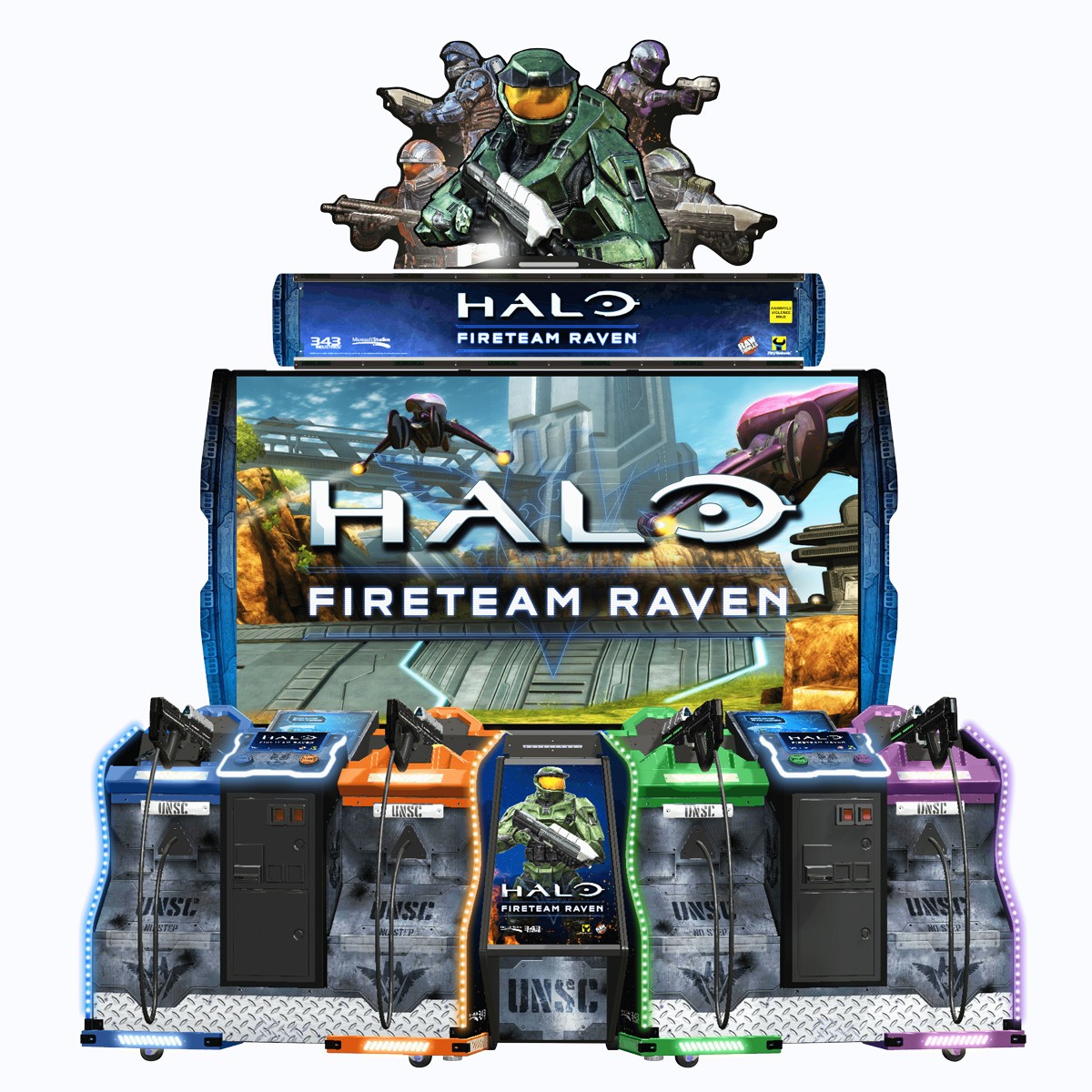 Halo: Fireteam Raven 4 Player Tethered Arcade Gun Game