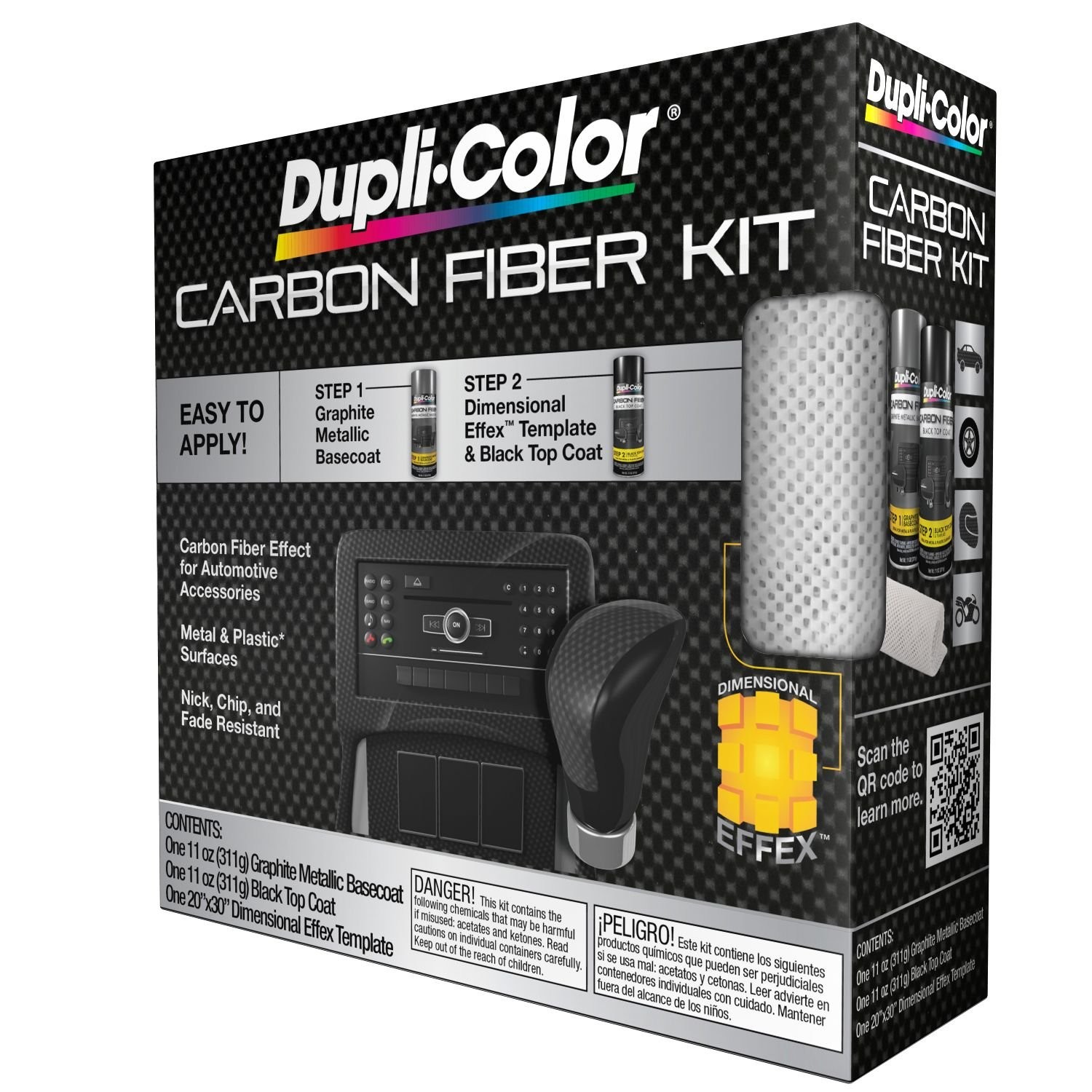 Carbon Fiber Effect Gray Paint 22 Ounce Automotive Chip Fade Resistant Kit