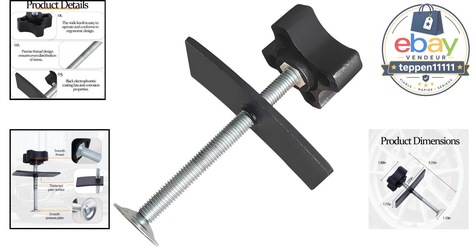 Heavy-Duty Disc Caliper Piston Compressor Tool