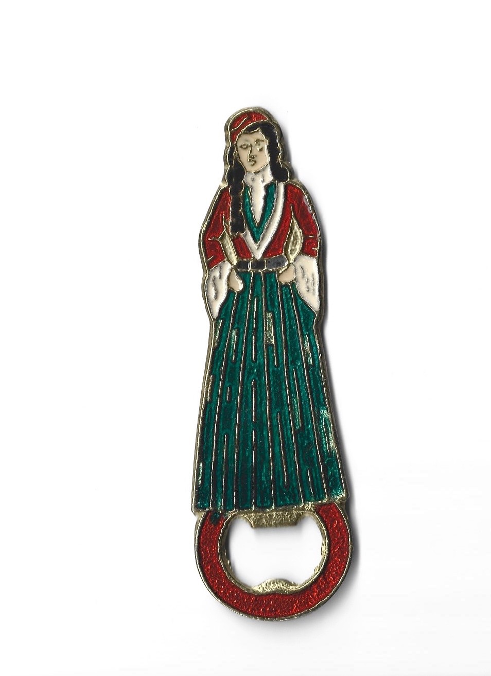 ENAMEL - BRASS BOTTLE OPENER - MADE in GREECE