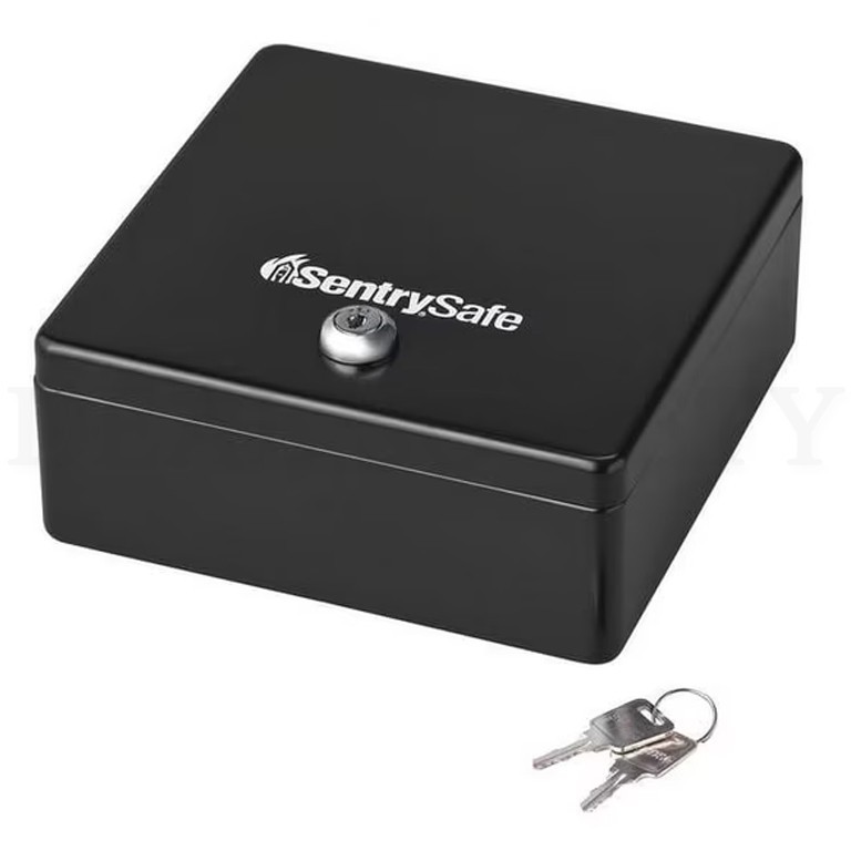 SentrySafe Small Drawer Safe Cash Box Key Lock with Tray KDS-1