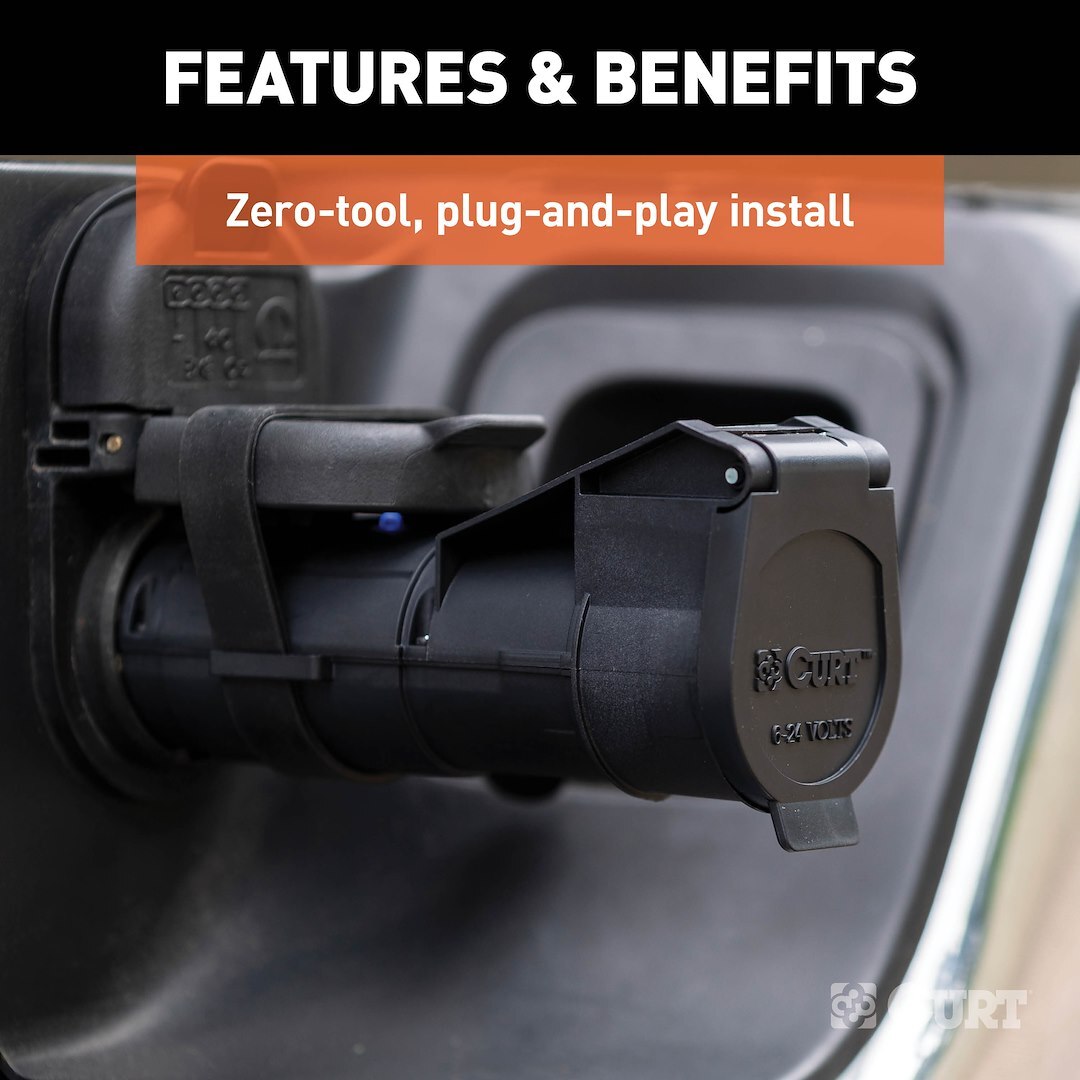 CURT 51180 Echo Mobile Electric Trailer Brake Controller with Bluetooth-Enabled