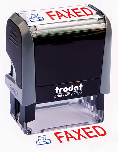 Trodat "FAXED" Self Inking Rubber Stamp