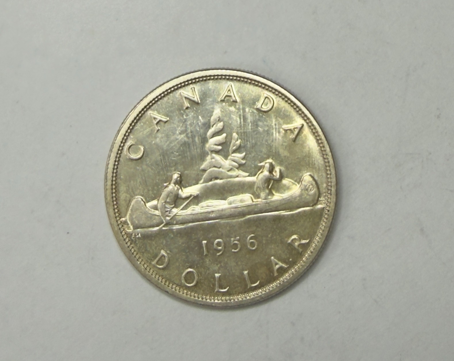 1956 Canada Dollar - 80% Silver - Voyageur
