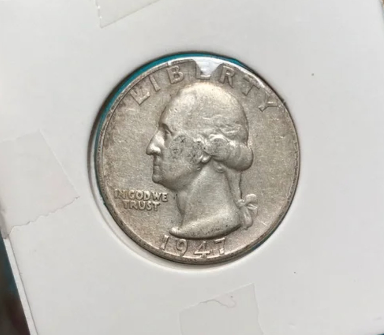 1947 Washington Quarter .900 Silver, 90% Sterling Silver