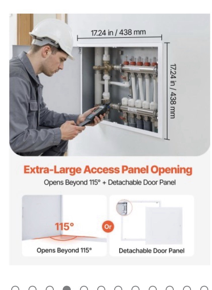 White Metal Access Panel for Drywall & Ceiling, 16 x 16 Inch