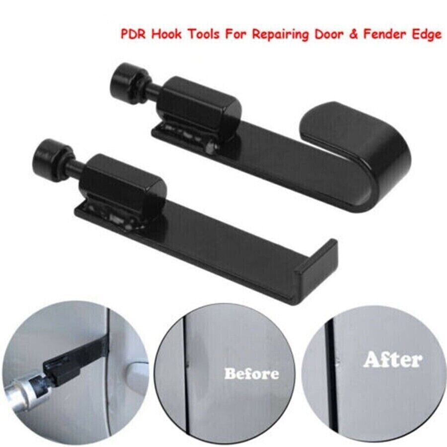 Car Door Body Edge Pry Hook Repair Tool Bumper Trunk Lid Dent Puller Removal Kit