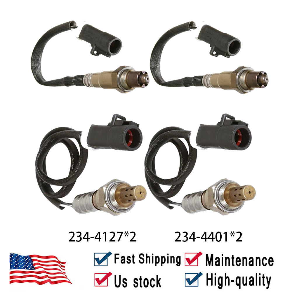 4pcs Oxygen Sensor Upper+Lower For 2007-2010 Ford Explorer Sport Trac 4.0L 4.6L