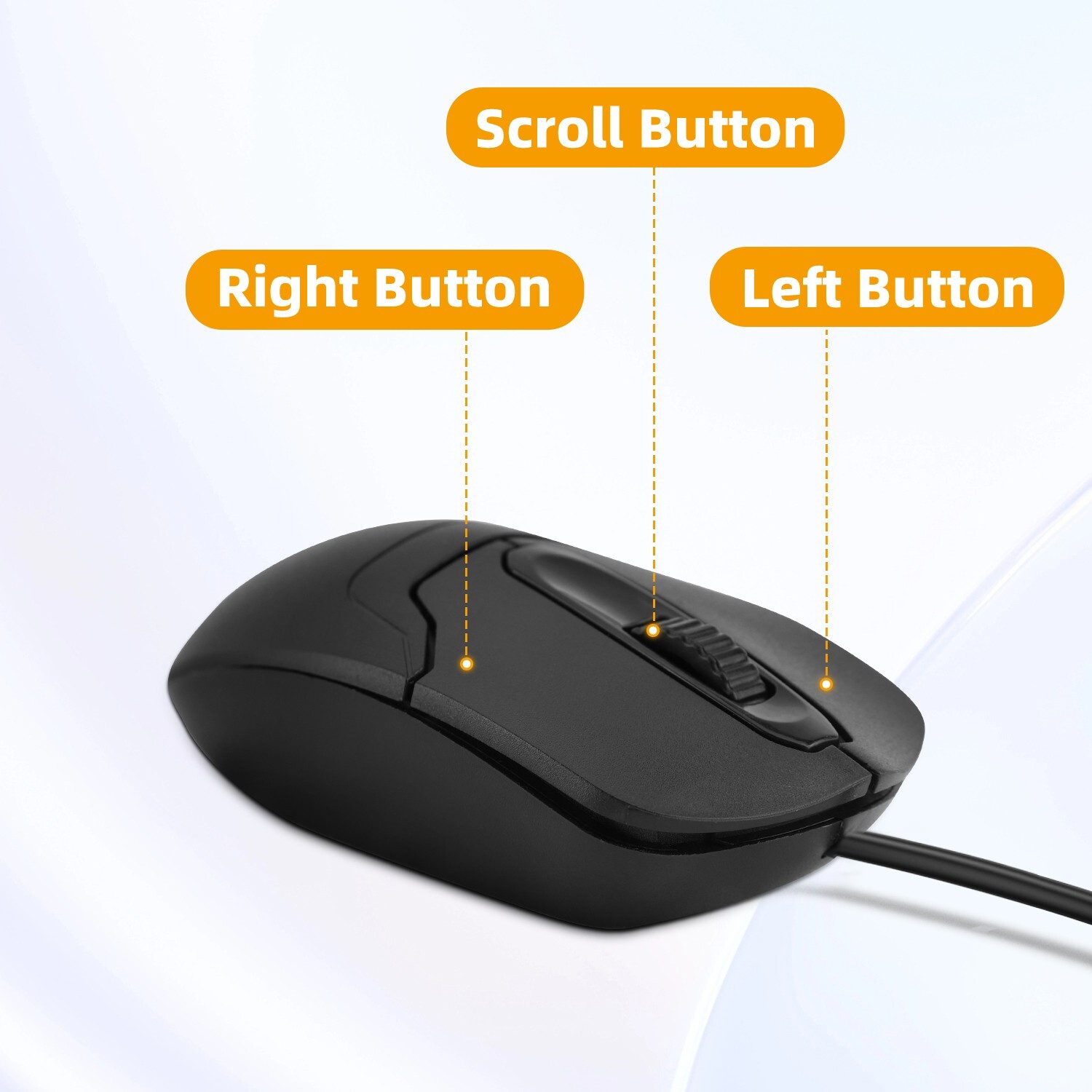USB Mouse, Wired Optical Computer Mouse with Scroll Wheel,1000 DPI Plug and Play