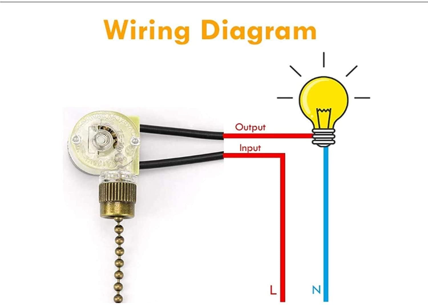 Ceiling Fan Light Switch Zing Ear Pull Chain Switch ZE-109 Fan Light Switch