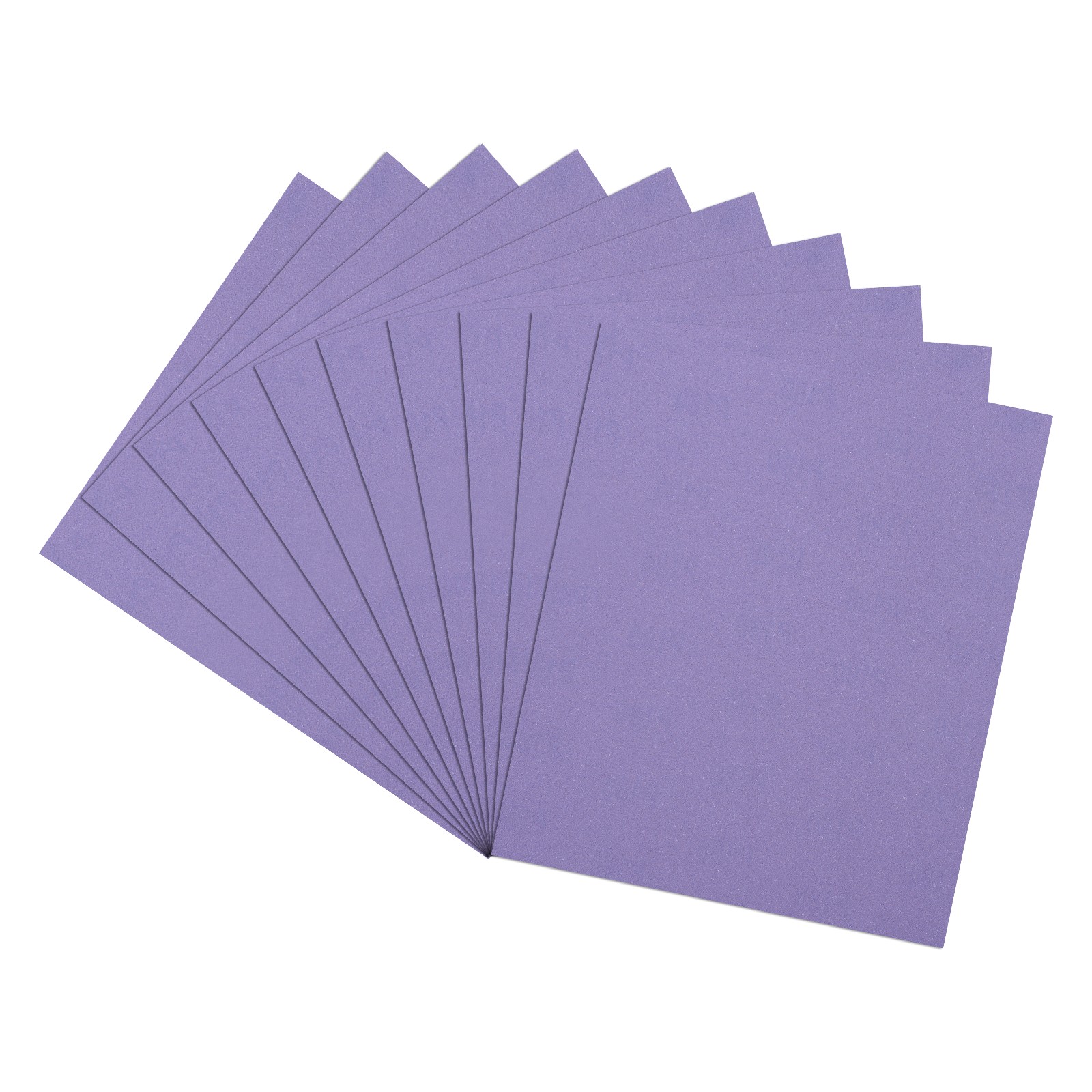 10 Pcs 180 Grit Dry Sandpapers, 9 x 11 Inch Sand Papers, Purple