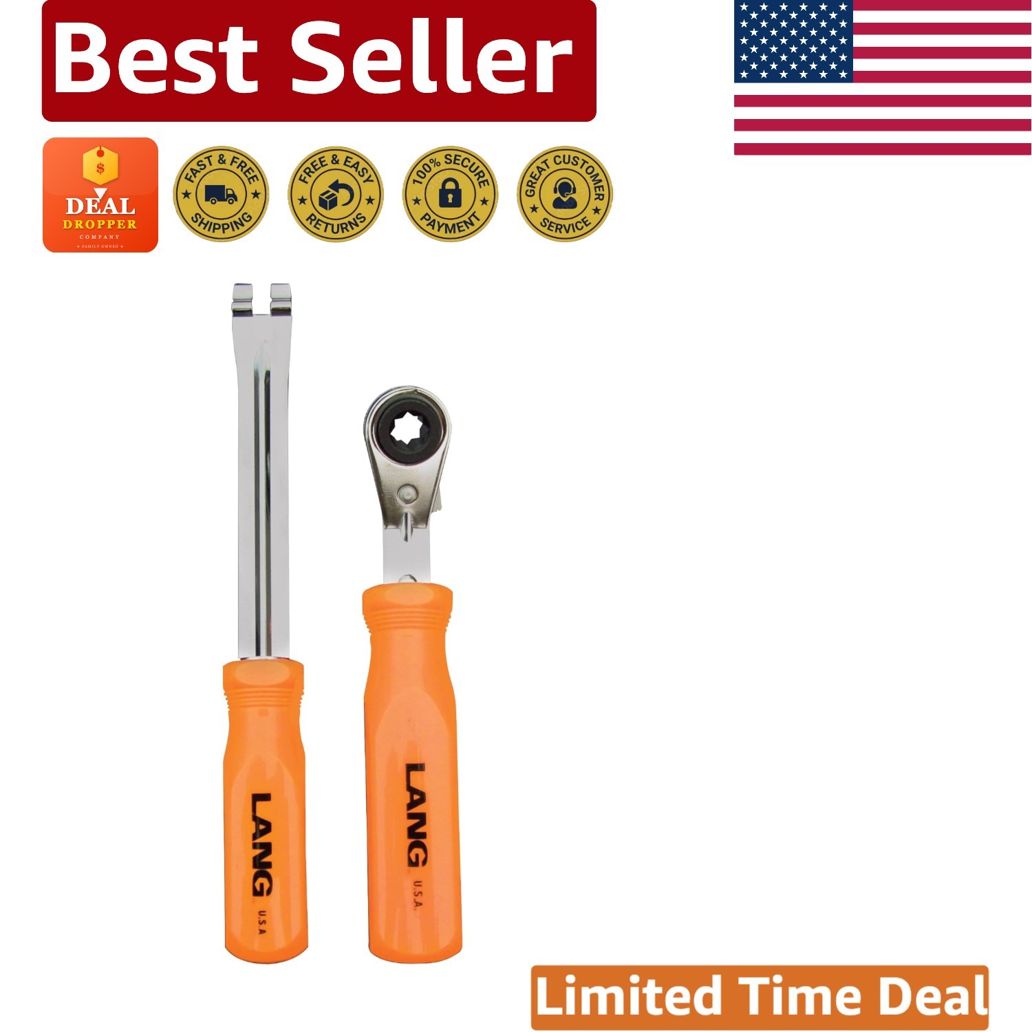 Professional Automatic Slack Adjuster Tool with Reversible Wrench – 8 x 2.5 in